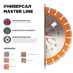 Характеристики и применение сегментного алмазного круга Diam Master Line 1A1RSS Универсал 600 мм