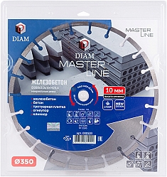 Упаковка сегментного алмазного круга Diam Master Line 1A1RSS Железобетон 350 мм